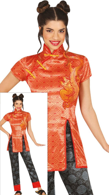 Chinees Kostuum Rood Dames van Fiestas Guirca koop je bij Partywinkel