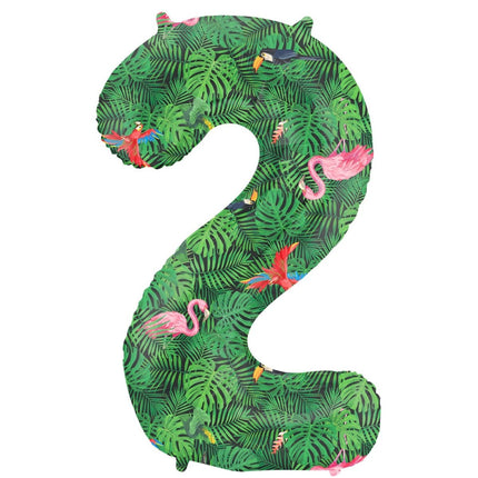 Cijfer Ballon 2 Jaar Jungle Leeg 86cm van Folat koop je bij Partywinkel