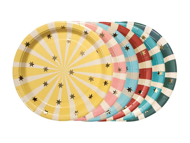Circus Borden 18cm 6st van Partydeco koop je bij Partywinkel