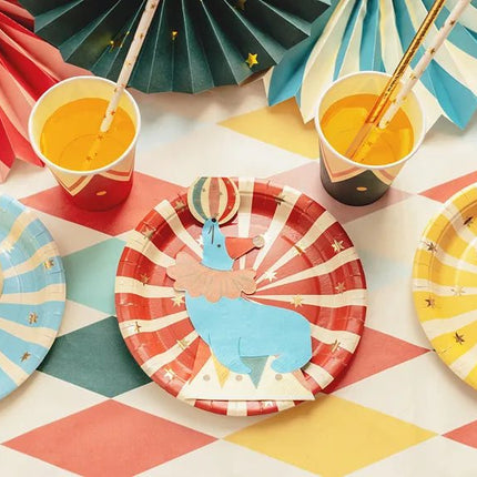 Circus Tafelkleed Gekleurd 1,8m van Partydeco koop je bij Partywinkel