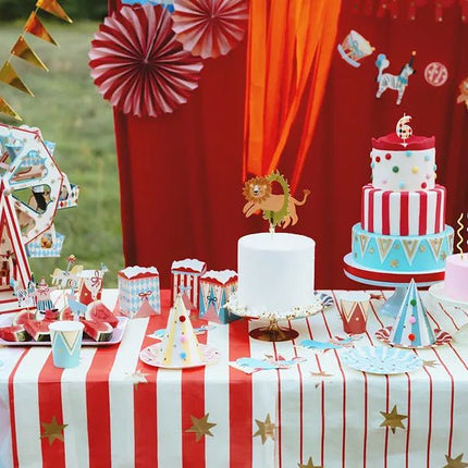 Circus Tafelkleed Papier 1,8m van Partydeco koop je bij Partywinkel