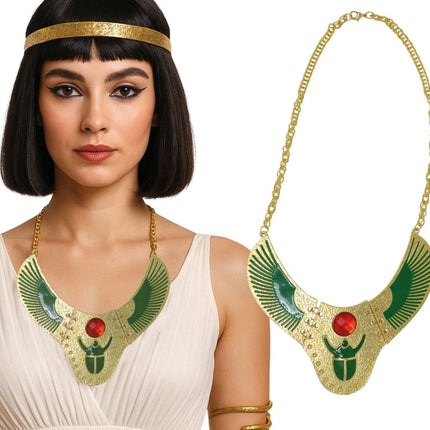 Cleopatra Ketting Groen Goud van Fiestas Guirca koop je bij Partywinkel