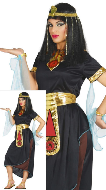Cleopatra Kostuum Zwart Goud Dames van Fiestas Guirca koop je bij Partywinkel