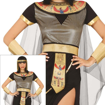 Cleopatra Kostuum Zwart Goud Dames van Fiestas Guirca koop je bij Partywinkel