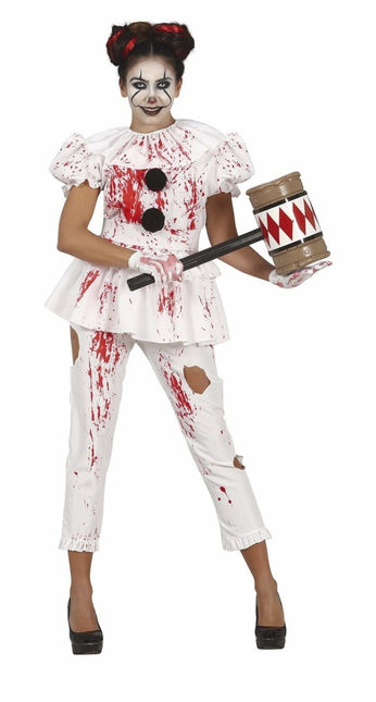 Clown Halloween Kostuum Dames Bloederig van Fiestas Guirca koop je bij Partywinkel