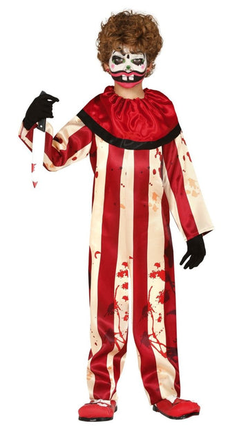 Clown Halloween Kostuum Kind gestreept van Fiestas Guirca koop je bij Partywinkel