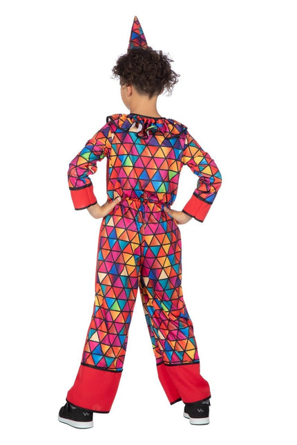 Clown Jumpsuit Gekleurd Kind van Wilbers & Wilbers koop je bij Partywinkel