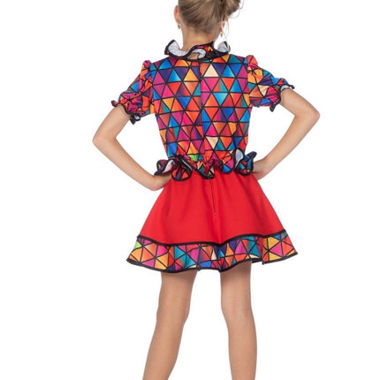Clown Jurk Gekleurd Meisje van Wilbers & Wilbers koop je bij Partywinkel