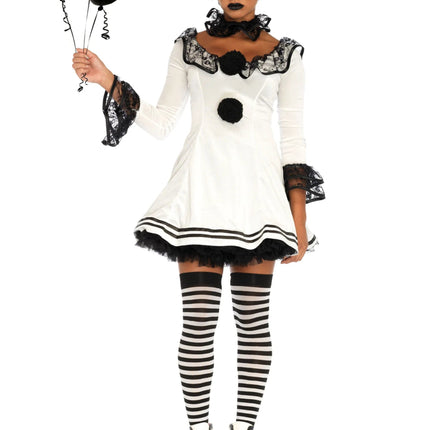 Clown Jurk Wit Zwart Dames Leg Avenue van Leg Avenue koop je bij Partywinkel
