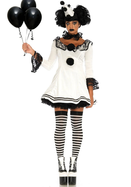 Clown Jurk Wit Zwart Dames Leg Avenue van Leg Avenue koop je bij Partywinkel