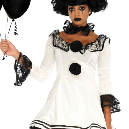 Clown Jurk Wit Zwart Dames Leg Avenue van Leg Avenue koop je bij Partywinkel