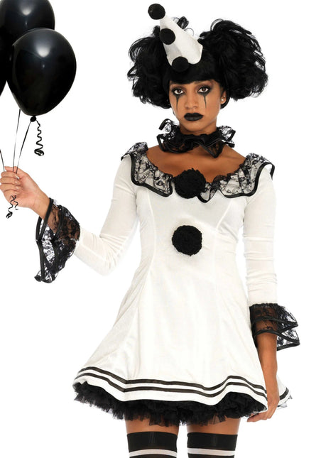 Clown Jurk Wit Zwart Dames Leg Avenue van Leg Avenue koop je bij Partywinkel