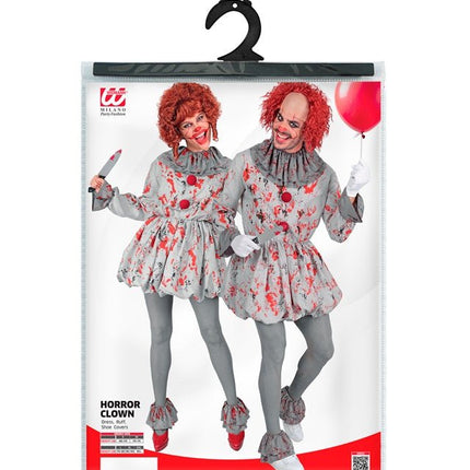 Clown Kostuum Grijs Rood van Widmann koop je bij Partywinkel