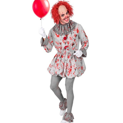 Clown Kostuum Grijs Rood van Widmann koop je bij Partywinkel