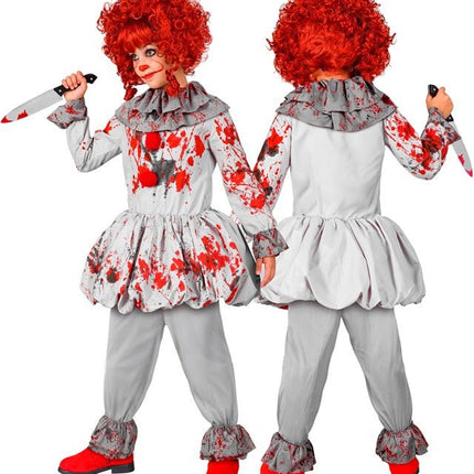 Clown Kostuum Grijs Rood Kind van Widmann koop je bij Partywinkel
