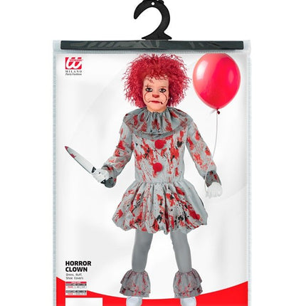Clown Kostuum Grijs Rood Kind van Widmann koop je bij Partywinkel
