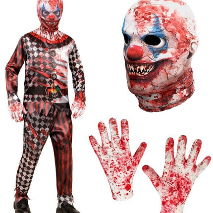 Clown Kostuum Rood Kind 4 delig van Widmann koop je bij Partywinkel