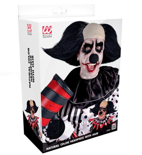 Clown Pruik Zwart Wit van Partywinkel koop je bij Partywinkel