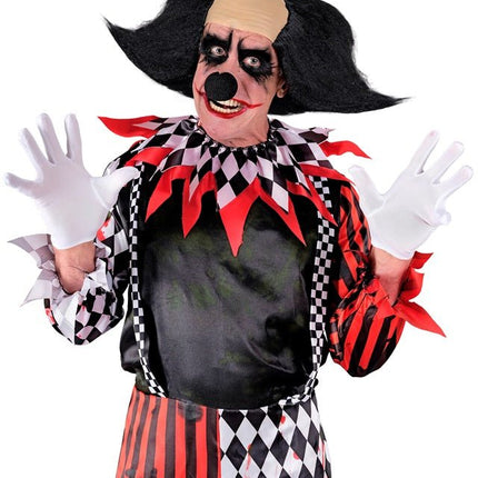 Clown Pruik Zwart Wit van Partywinkel koop je bij Partywinkel