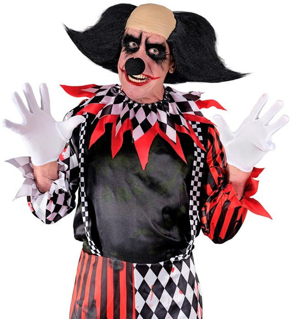 Clown Pruik Zwart Wit van Partywinkel koop je bij Partywinkel
