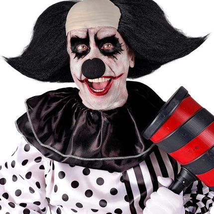 Clown Pruik Zwart Wit van Partywinkel koop je bij Partywinkel
