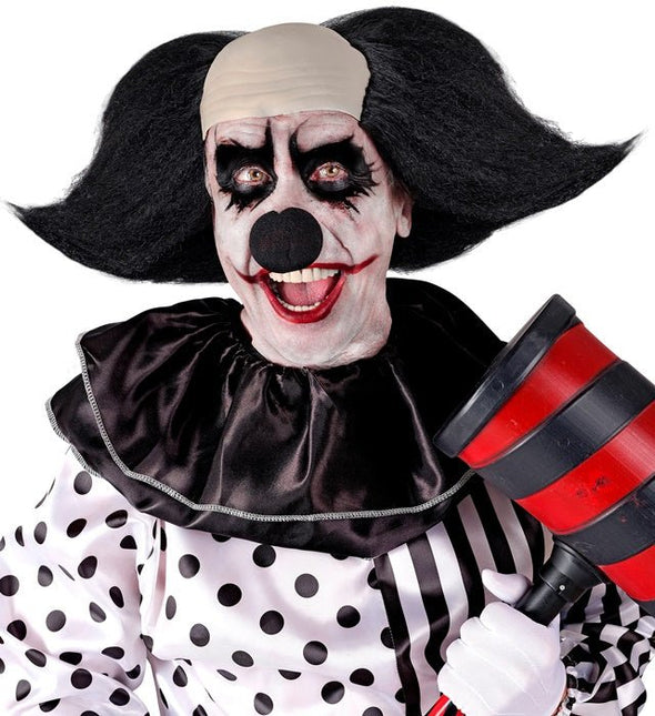 Clown Pruik Zwart Wit van Partywinkel koop je bij Partywinkel