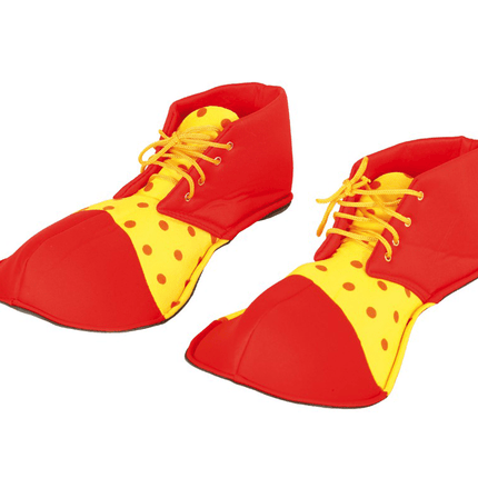 Clown Schoenen Rood Geel 36cm van Fiestas Guirca koop je bij Partywinkel
