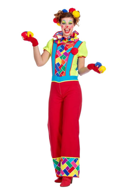 Clownspak Dames 2 delig van Wilbers & Wilbers koop je bij Partywinkel