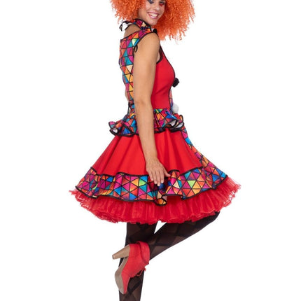 Clownspak Rood Dames 3 delig van Wilbers & Wilbers koop je bij Partywinkel