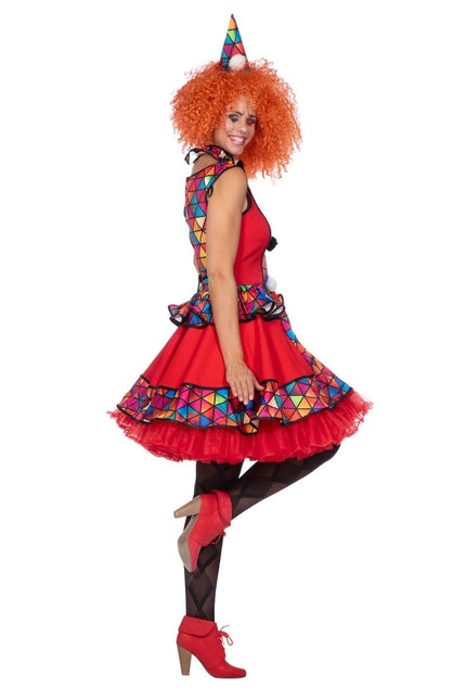 Clownspak Rood Dames 3 delig van Wilbers & Wilbers koop je bij Partywinkel