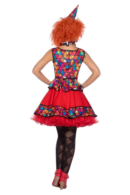 Clownspak Rood Dames 3 delig van Wilbers & Wilbers koop je bij Partywinkel