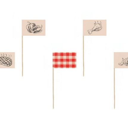 Cocktailprikkers BBQ 15cm van Partydeco koop je bij Partywinkel