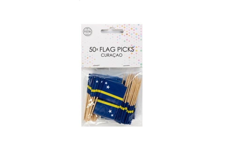 Cocktailprikkers Curacao 8cm 50st van WeFiesta koop je bij Partywinkel
