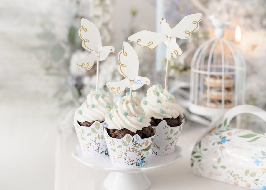 Cocktailprikkers Duif 14,5cm 6st van Partydeco koop je bij Partywinkel