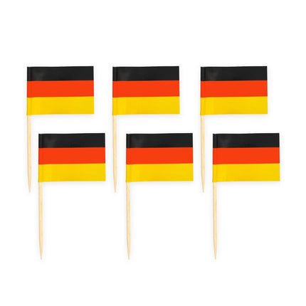 Cocktailprikkers Duitsland 8cm 50st van WeFiesta koop je bij Partywinkel