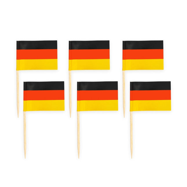 Cocktailprikkers Duitsland 8cm 50st van WeFiesta koop je bij Partywinkel