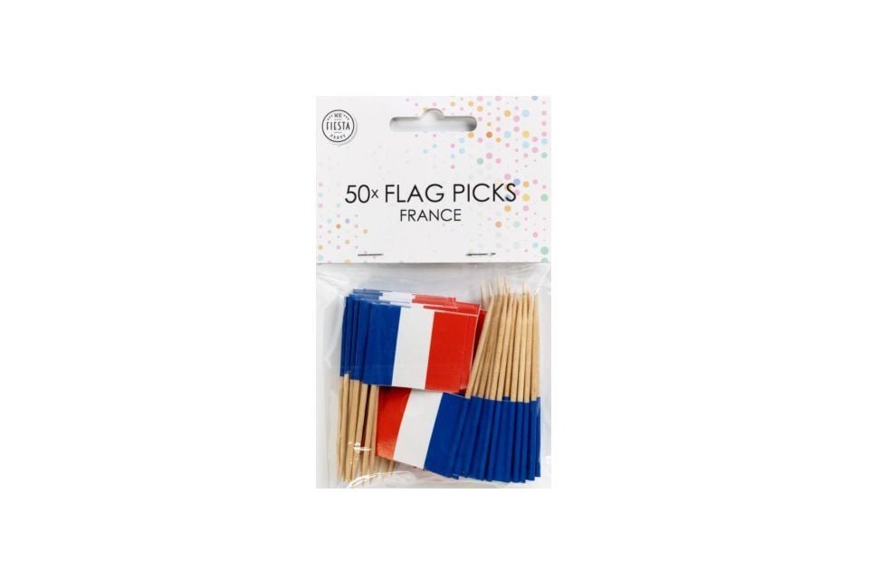 Cocktailprikkers Frankrijk 8cm 50st van WeFiesta koop je bij Partywinkel
