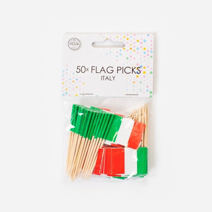 Cocktailprikkers Italie 8cm 50st van WeFiesta koop je bij Partywinkel