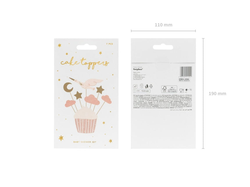 Cocktailprikkers Ooievaar 7st van Partydeco koop je bij Partywinkel
