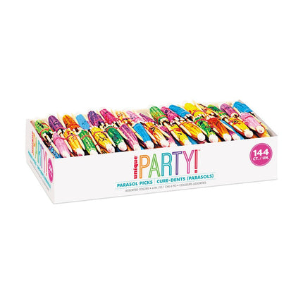 Cocktailprikkers Parasol 10,2cm 144st van Unique koop je bij Partywinkel