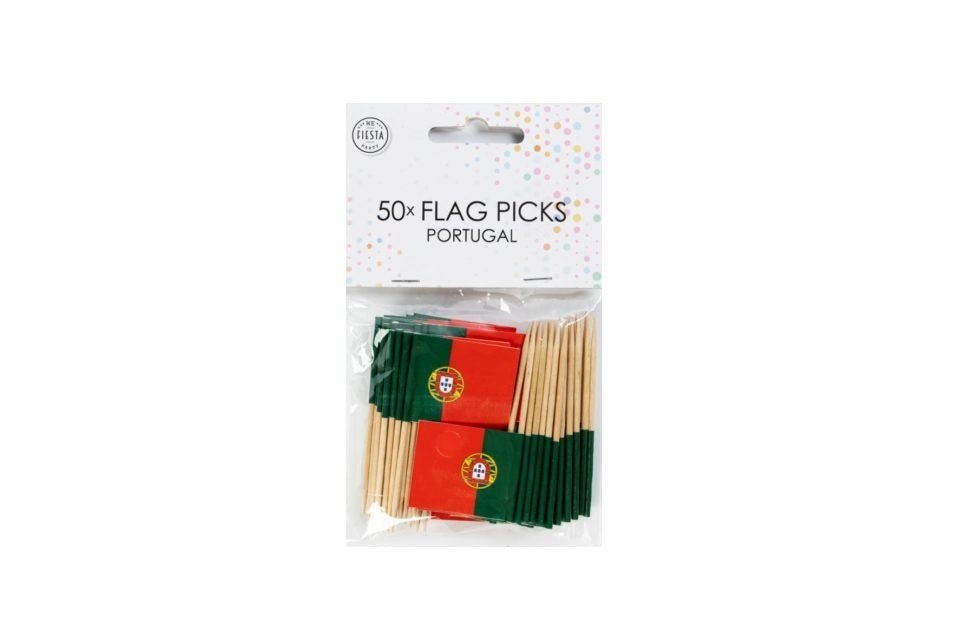 Cocktailprikkers Portugal 8cm 50st van WeFiesta koop je bij Partywinkel