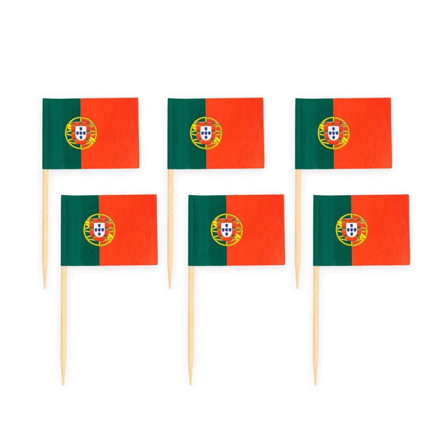Cocktailprikkers Portugal 8cm 50st van WeFiesta koop je bij Partywinkel