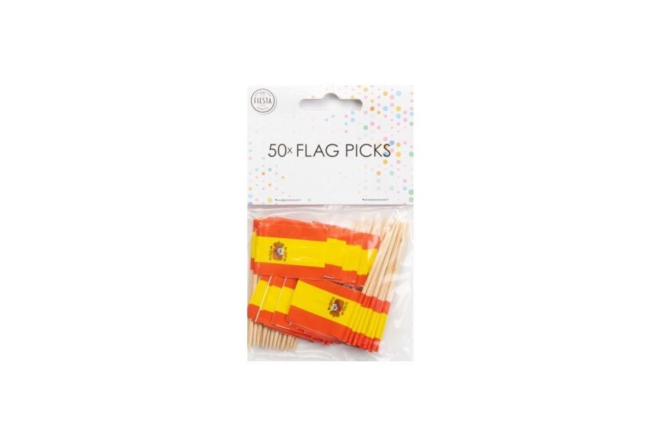 Cocktailprikkers Spanje 8cm 50st van WeFiesta koop je bij Partywinkel