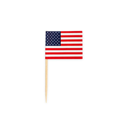 Cocktailprikkers Usa 8cm 50st van WeFiesta koop je bij Partywinkel