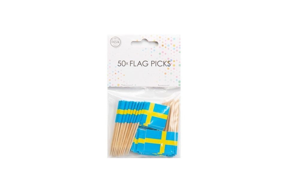 Cocktailprikkers Zweden 8cm 50st van WeFiesta koop je bij Partywinkel