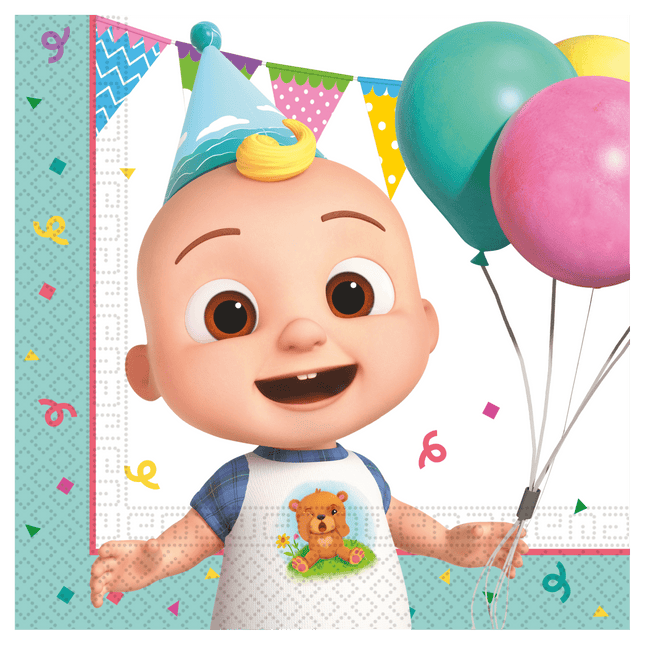 Cocomelon Servetten Gekleurd 2 Laags 33cm 20st van Procos koop je bij Partywinkel