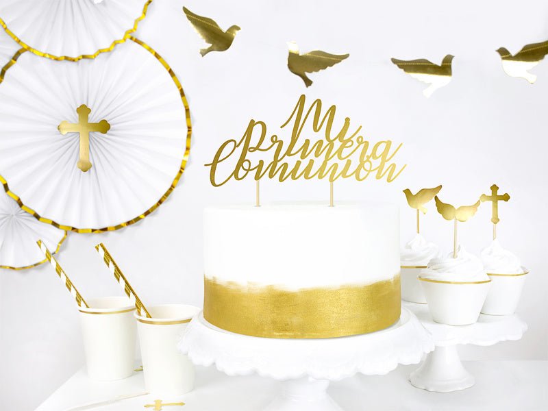 Communie Caketopper 31,5cm 6st van Partydeco koop je bij Partywinkel