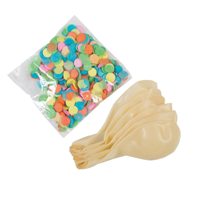Confetti Ballonnen Gekleurd 30,5cm 6st van Unique koop je bij Partywinkel