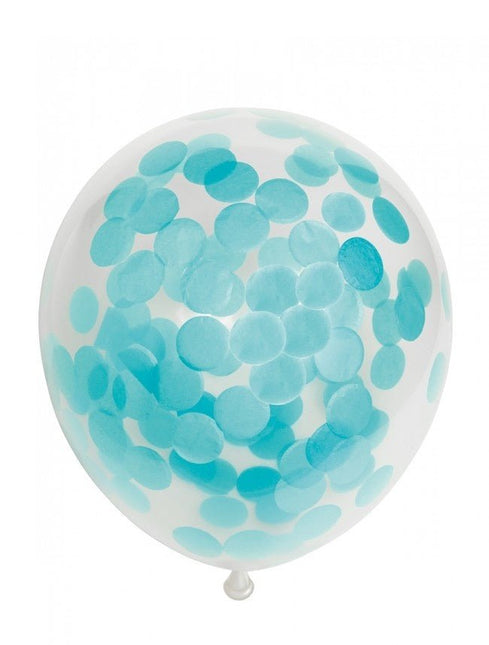 Confetti Ballonnen Lichtblauw 30cm 6st van WeFiesta koop je bij Partywinkel
