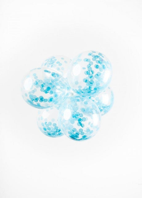 Confetti Ballonnen Lichtblauw 30cm 6st van WeFiesta koop je bij Partywinkel